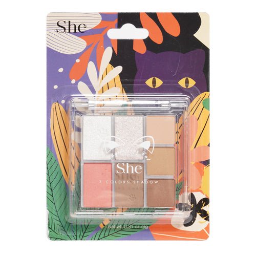 S.he Makeup Mysterious Cat Eyeshadow Palette 7 Colors - ikatehouse