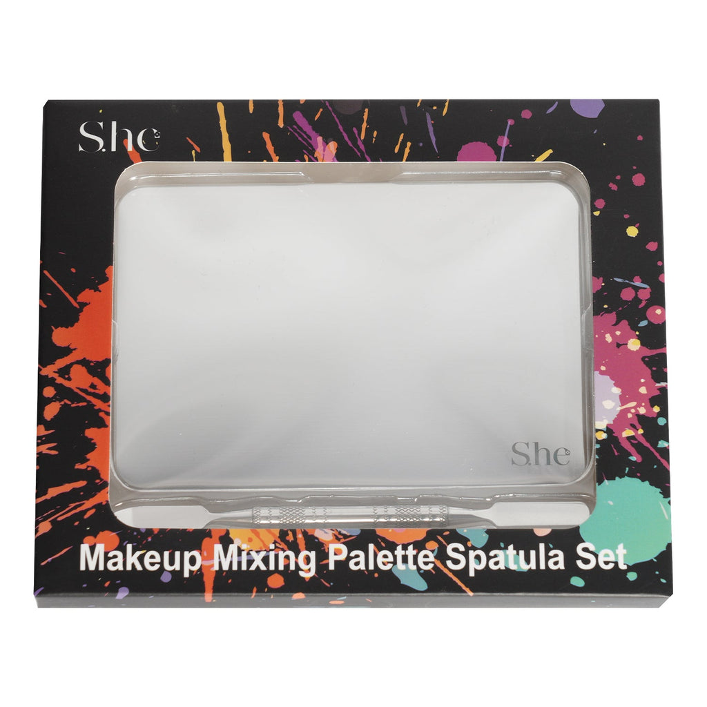 S.he Makeup Square Mixing Palette Spatula Set - ikatehouse