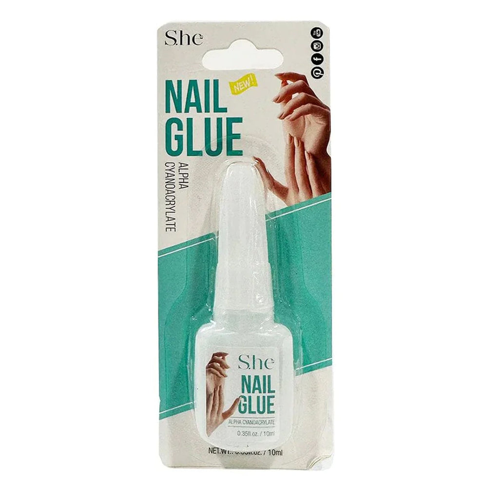 S.he Nail Glue Alpha Cyanoacrylate 0.35oz/ 10ml - ikatehouse