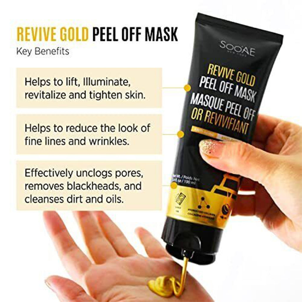 Sooae Revive Gold Anti-Aging Peel Off Mask 3.4oz/ 100ml - ikatehouse