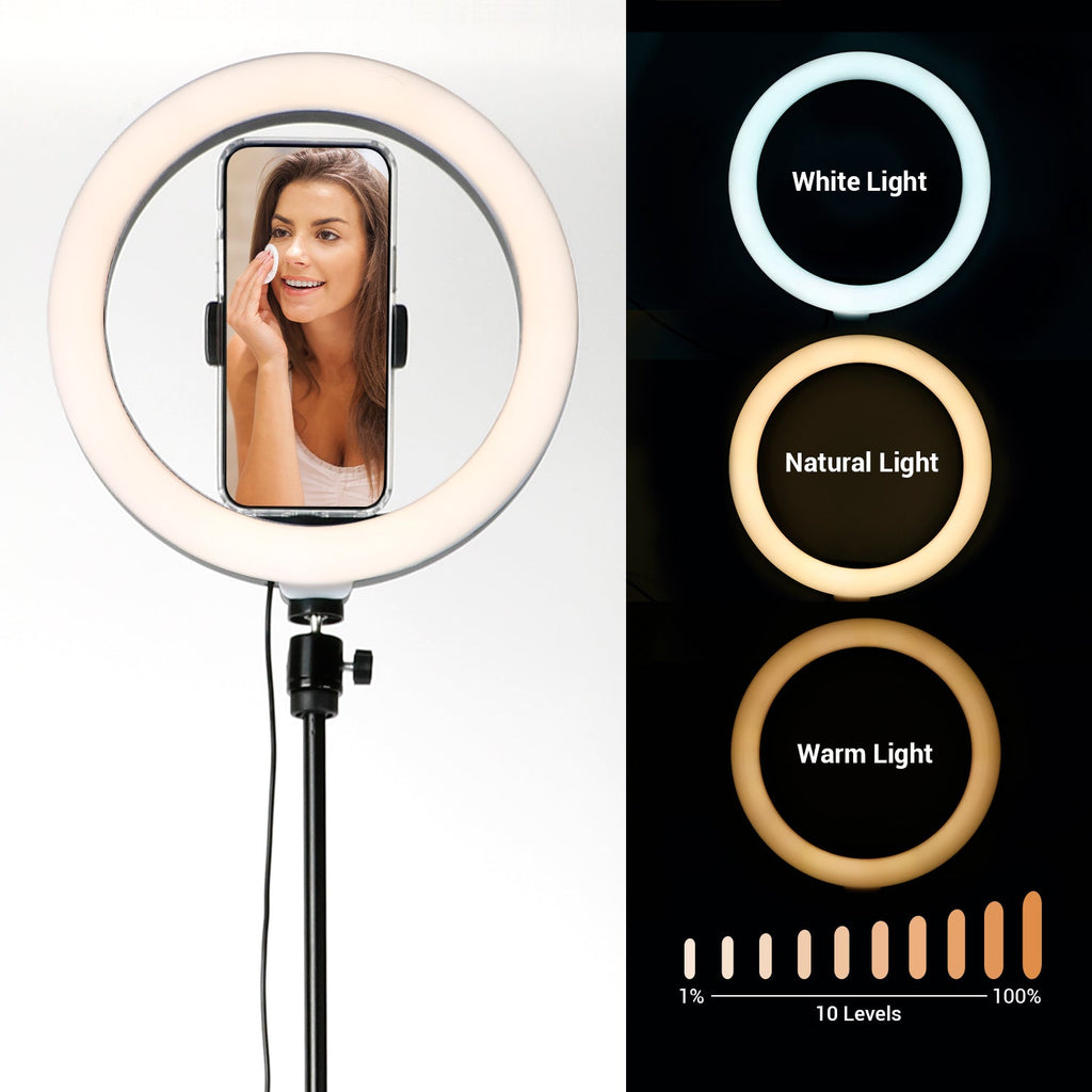 Studio Limited LED Ring Light with Tripod Stand 3 Color Light - ikatehouse
