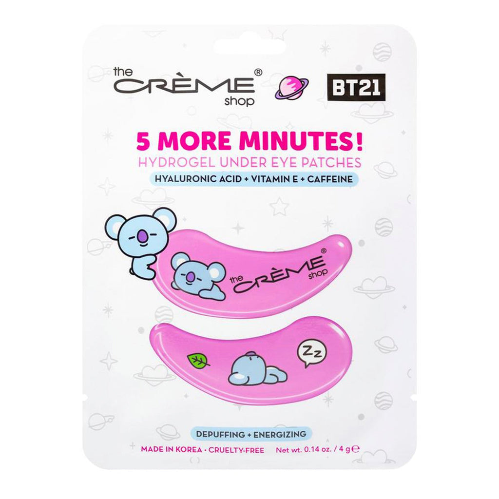 The Creme Shop BT21 5 More Minutes Koya Hydrogel Under Eye Patches for Depuffing n Energizing - ikatehouse