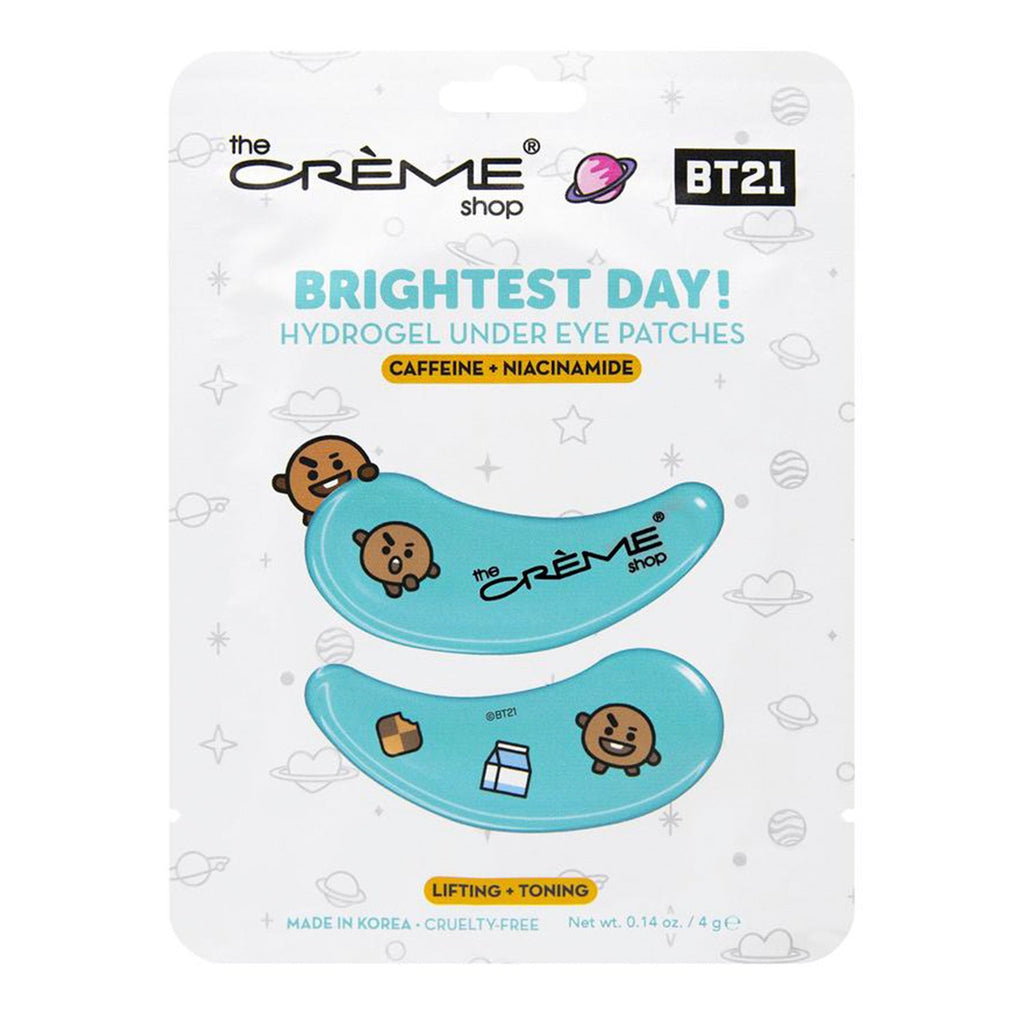 The Creme Shop BT21 Hydrogel Under Brightest Day Shooky Eye Patches for Lifting n Toning - ikatehouse