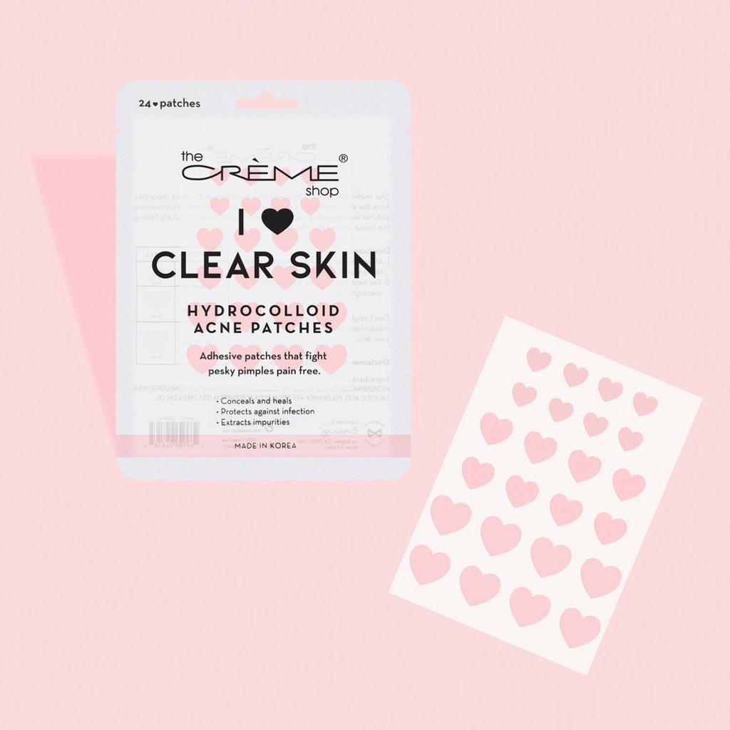 The Creme Shop I Heart Clear Skin Hydrocolloid Acne Patches 24pcs - ikatehouse