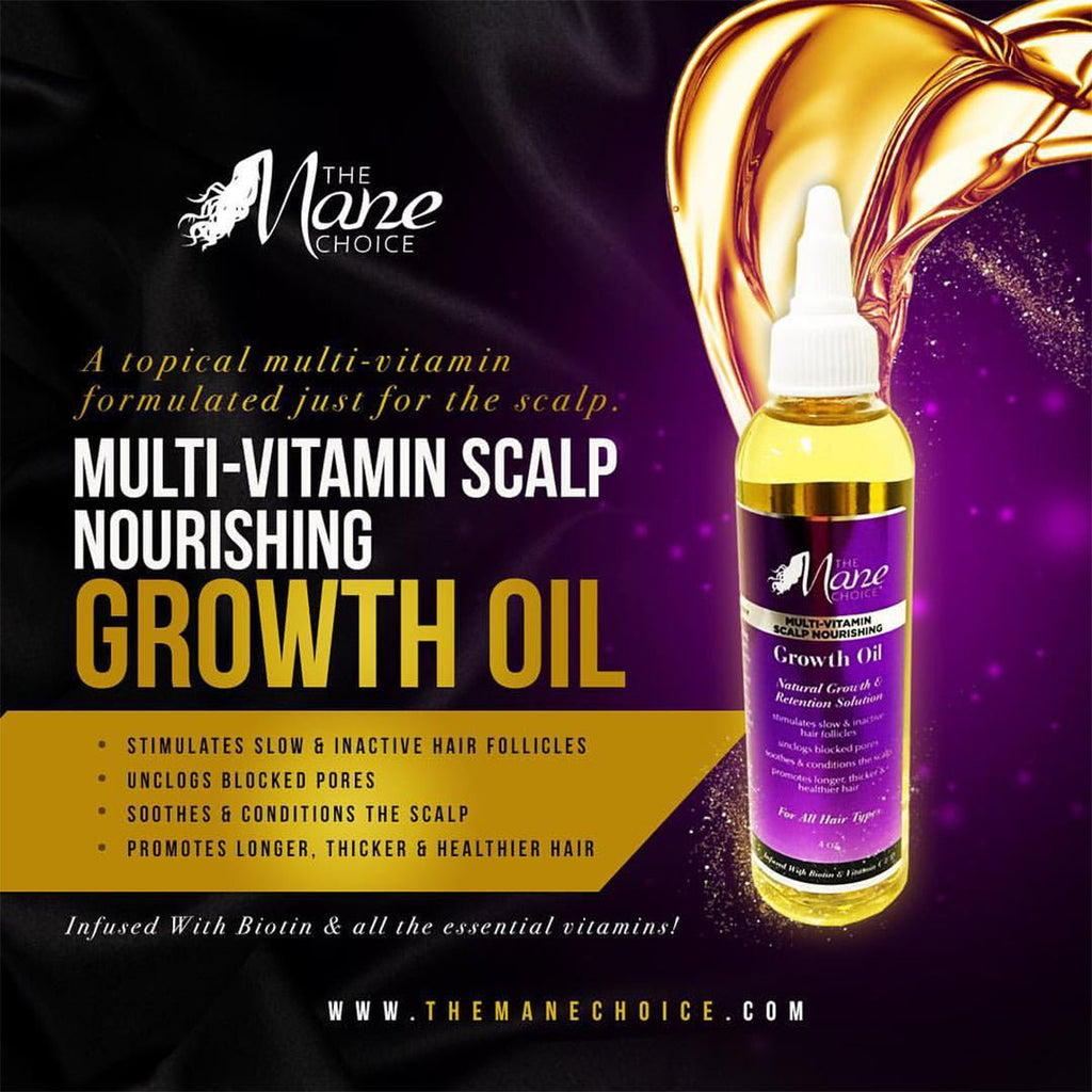 The Mane Choice Multi-Vitamin Scalp Nourishing Growth Oil 4oz - ikatehouse