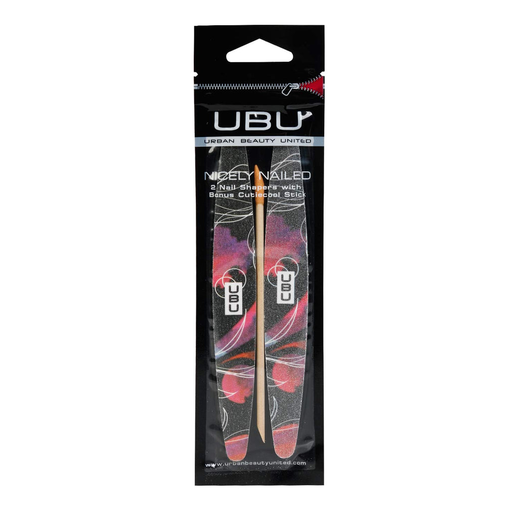 Urban Beauty Nicely Nailed 2 Nail Shapers with Bonus Cuticle Stick - ikatehouse