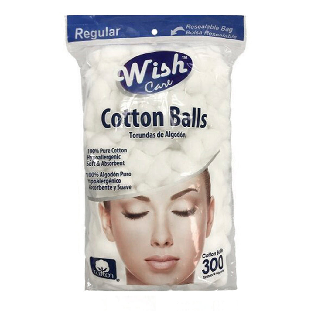 Wish 100% Pure Cotton Balls Regular 300pcs - ikatehouse
