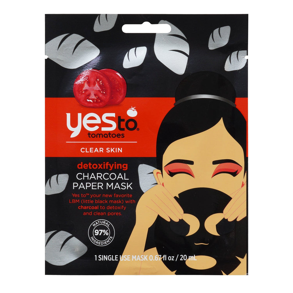 Yes To Tomatoes Clear Skin Detoxifying Charcoal Paper Mask - ikatehouse