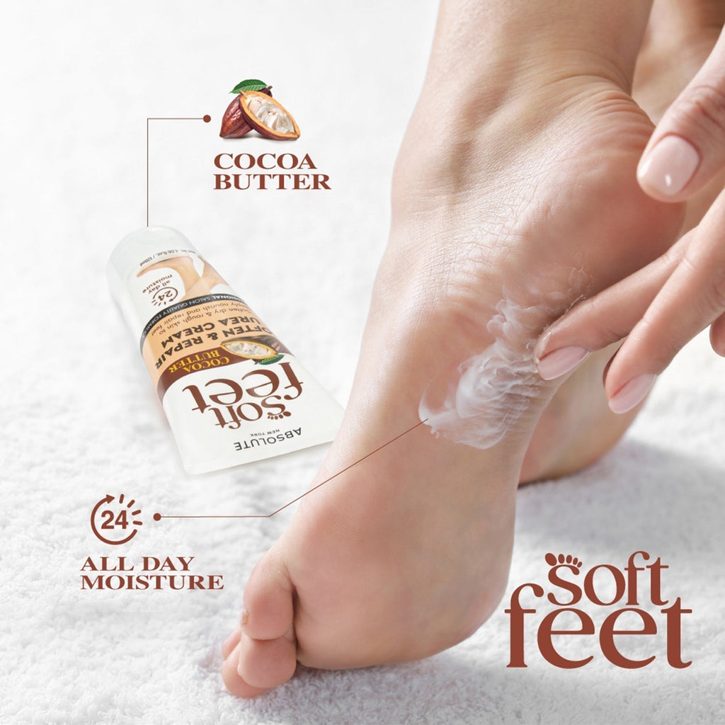 Absolute New York Soft Feet Soften & Repair Urea Foot Cream 4.06oz/ 120ml - ikatehouse