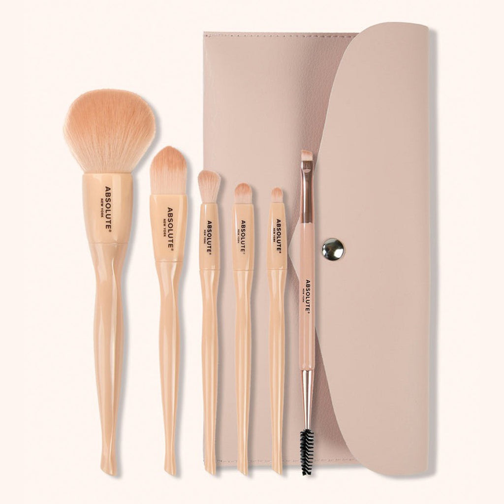 Absolute New York Vegan & Cruelty - Free 6 Makeup Brushes Set - ikatehouse