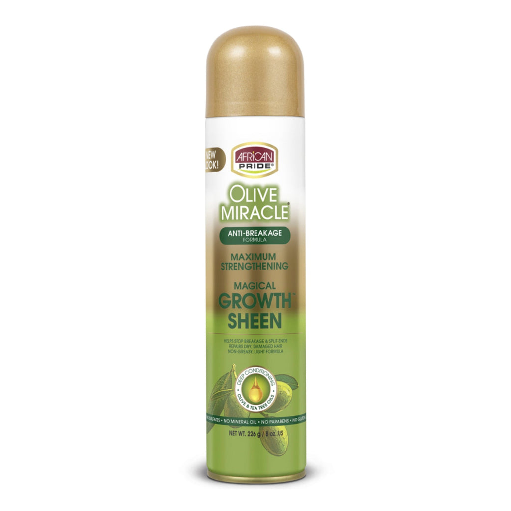 African Pride Olive Miracle Growth Sheen Spray 8oz - ikatehouse