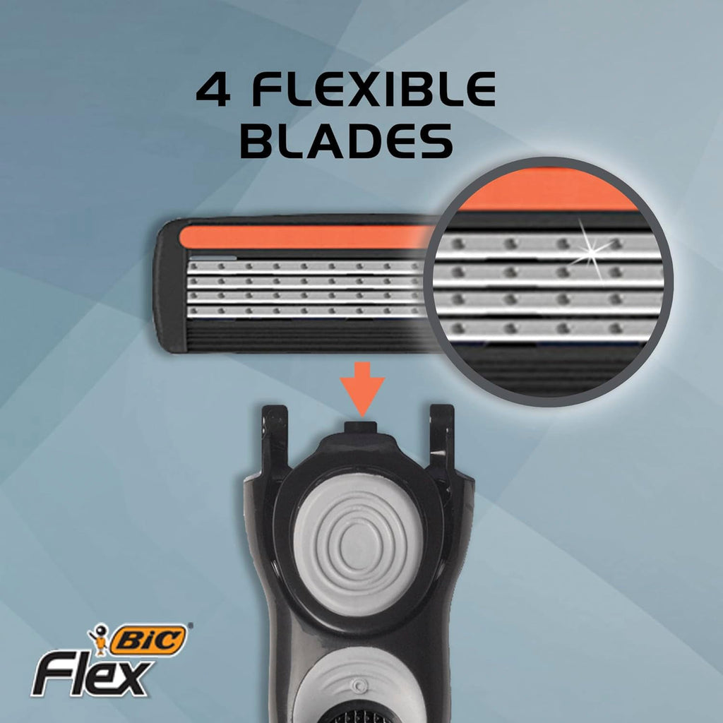 Bic Hybrid Flex 4 Titanium 1 Handle with 8 Blades Value Pack - ikatehouse