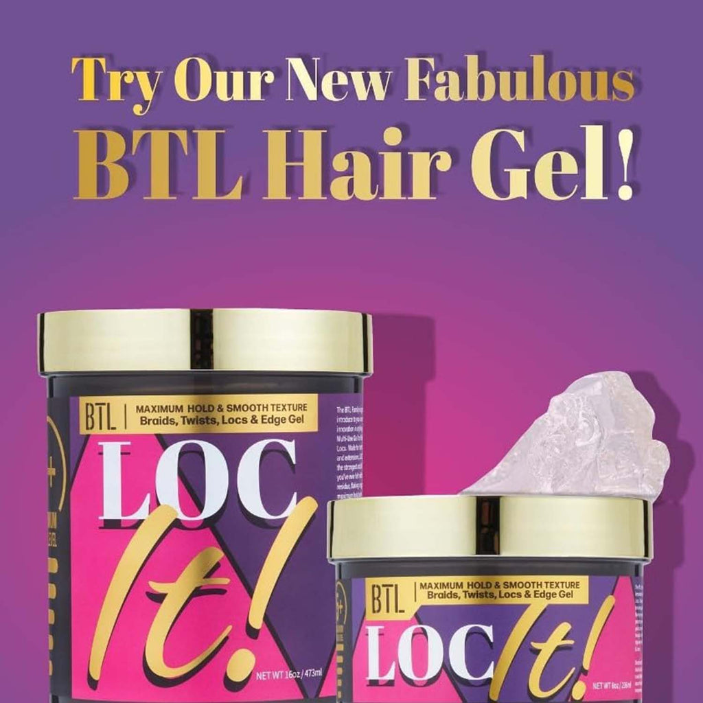 BTL Loc It! Braiders Gel Maximum Hold 8oz - ikatehouse