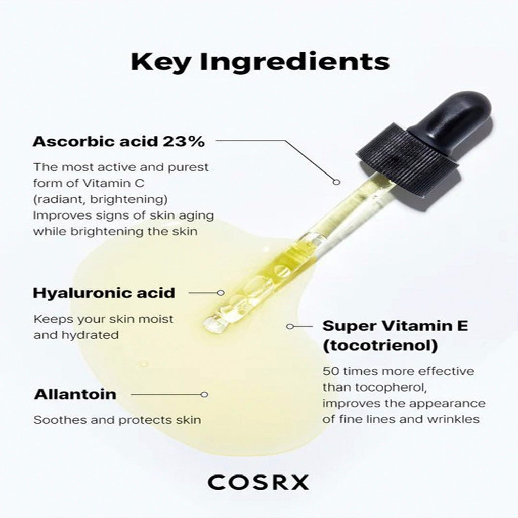 Cosrx The Vitamin C & Vitamin E & Hyaluronic Acid Serum 0.67oz/20ml - ikatehouse