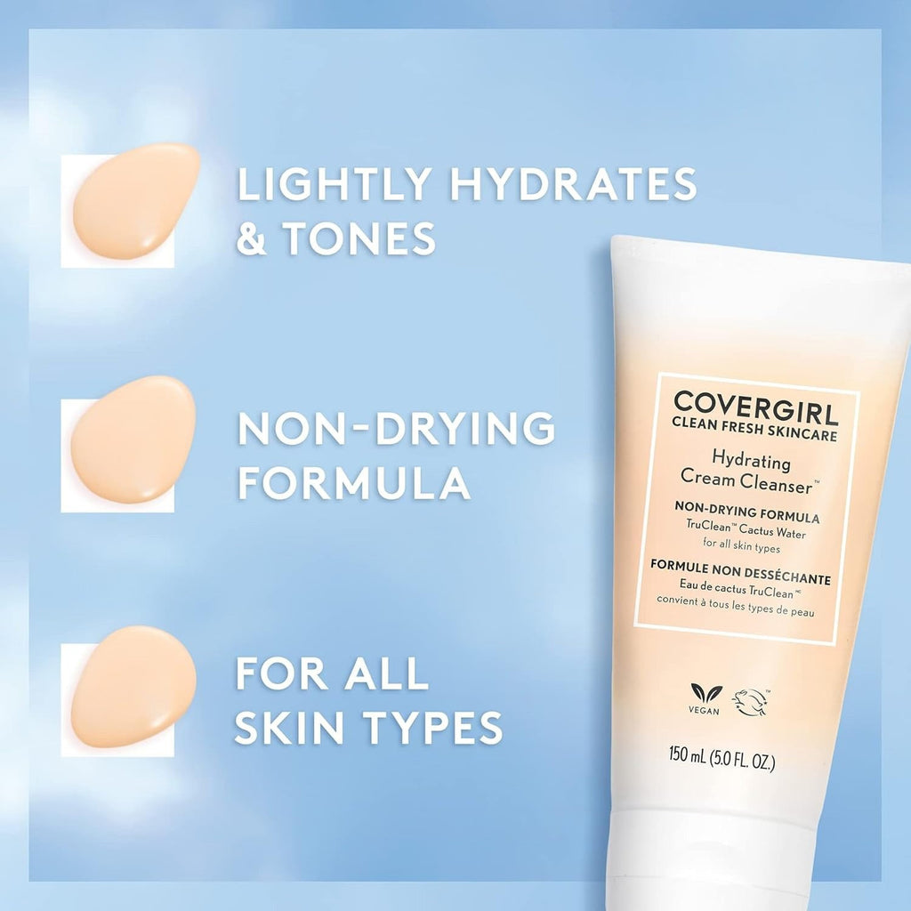 Covergirl Clean Fresh Skincare Hydrating Cream Cleanser 5oz/150ml - ikatehouse