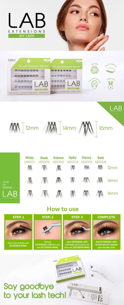 Ebin New York LAB Extensions DIY Lashes - ikatehouse