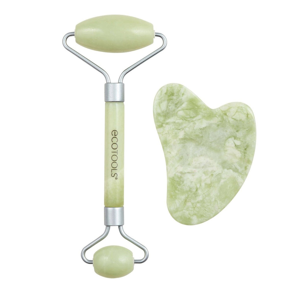 Ecotools Jade Roller & Gua Sha Stone Mini Facial Kit - ikatehouse