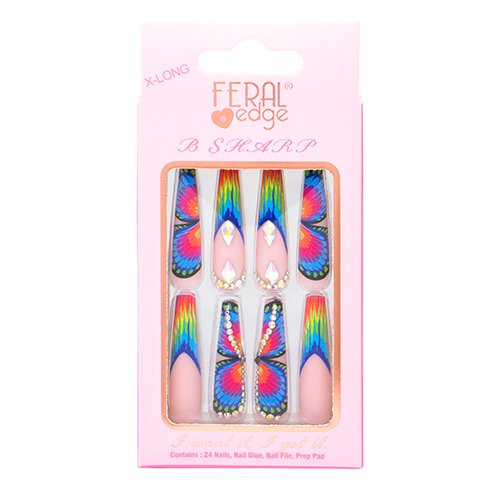 Feral Edge B Sharp X - Long Nails 24 Nails - ikatehouse