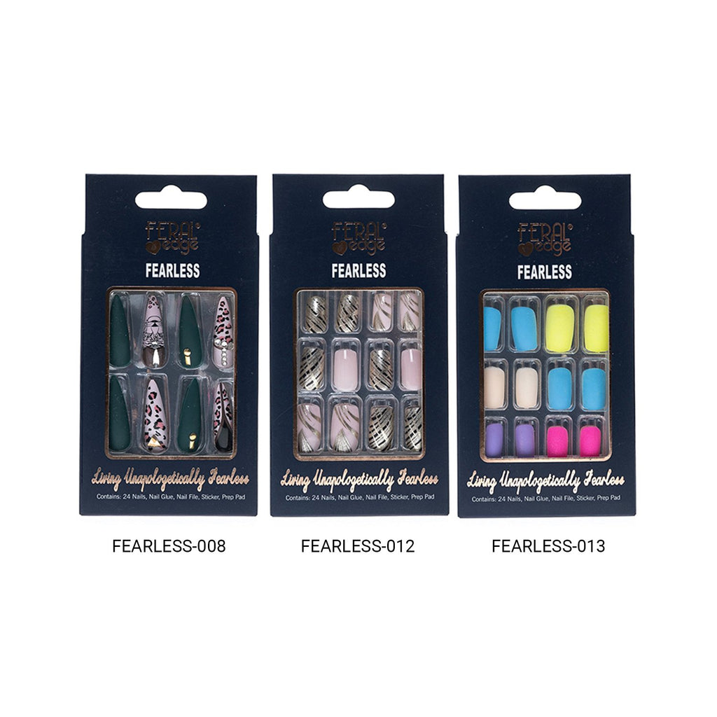 Feral Edge Fearless Long Nails 24 Nails - ikatehouse