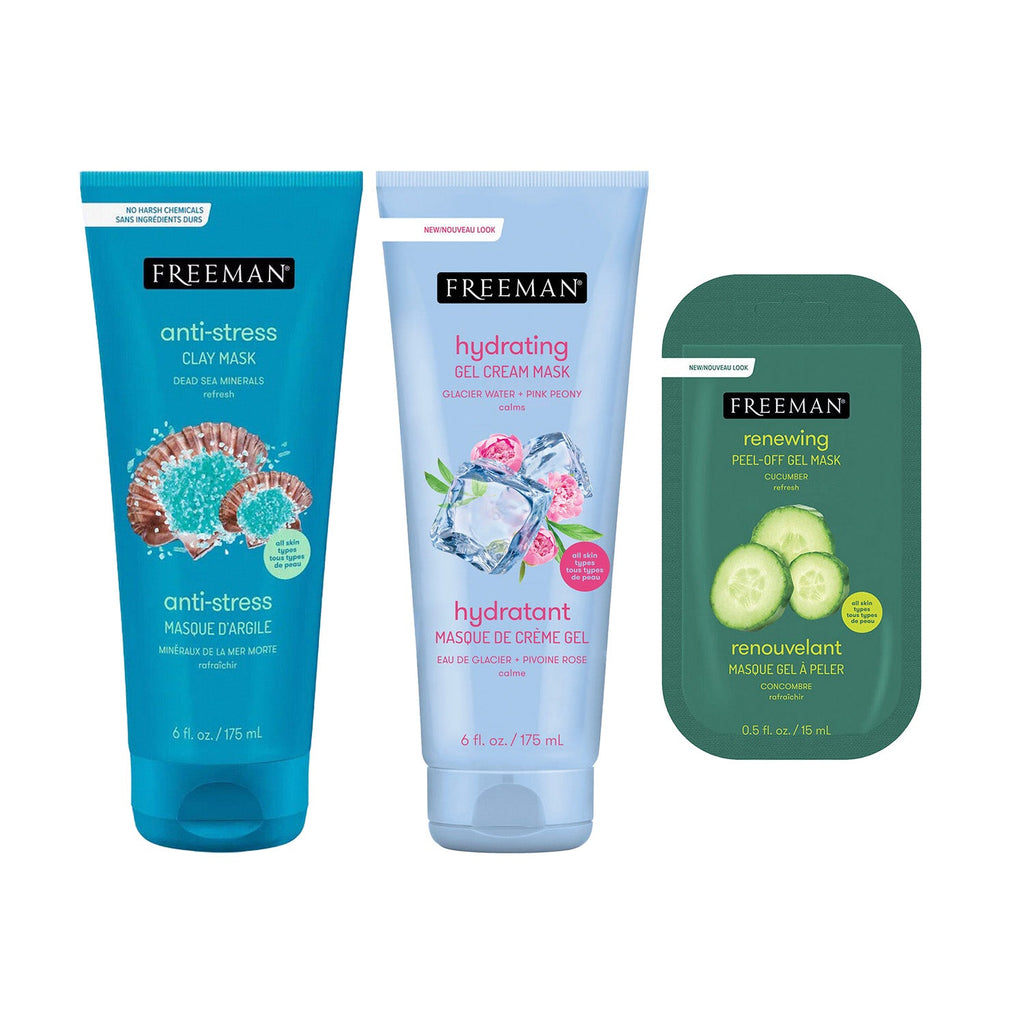 Freeman De Stress & Refresh Face Mask kit 3pcs - ikatehouse