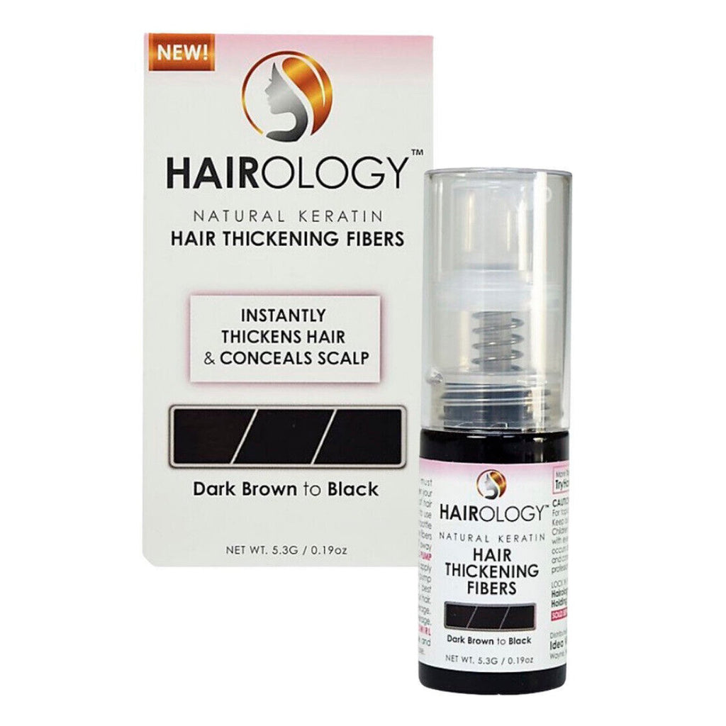 Hairology Hair Thickening Fibers Dark Brown to Black 0.19oz/5.3g - ikatehouse