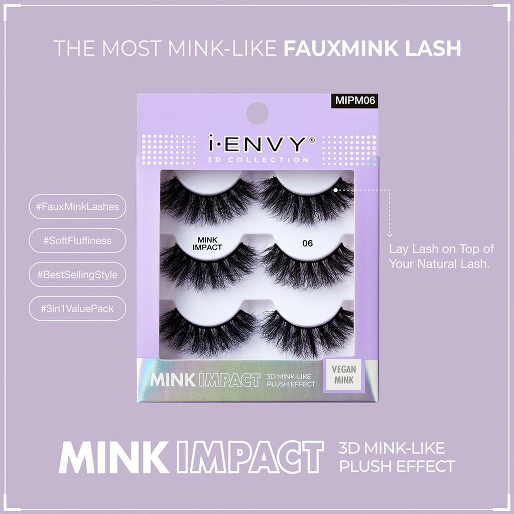 I Envy Mink Impact Multipack Vegan Strip Lashes - ikatehouse