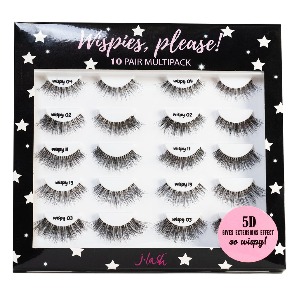 J Lash Wispies, Please Multipack Eyelashes 10 Pairs - ikatehouse