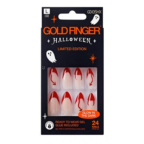 Kiss Gold Finger Halloween Limited Edition 24 Nails - ikatehouse