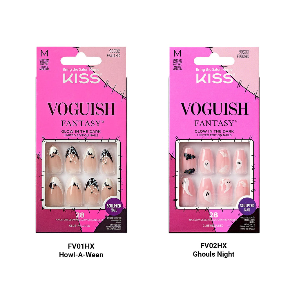 Kiss Voguish Fantasy Glow In The Dark 28 Nails - ikatehouse