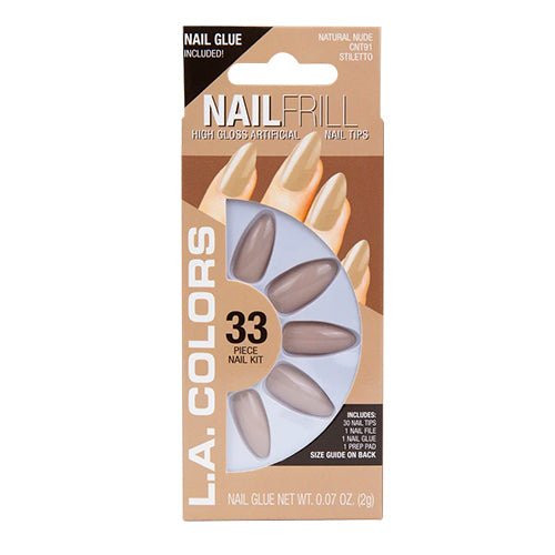 La Color Nail Frill High Gloss Nail Tip Kit 33 Nails - ikatehouse