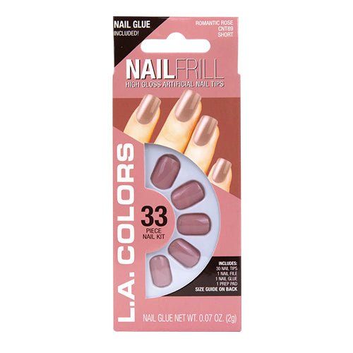 La Color Nail Frill High Gloss Nail Tip Kit 33 Nails - ikatehouse