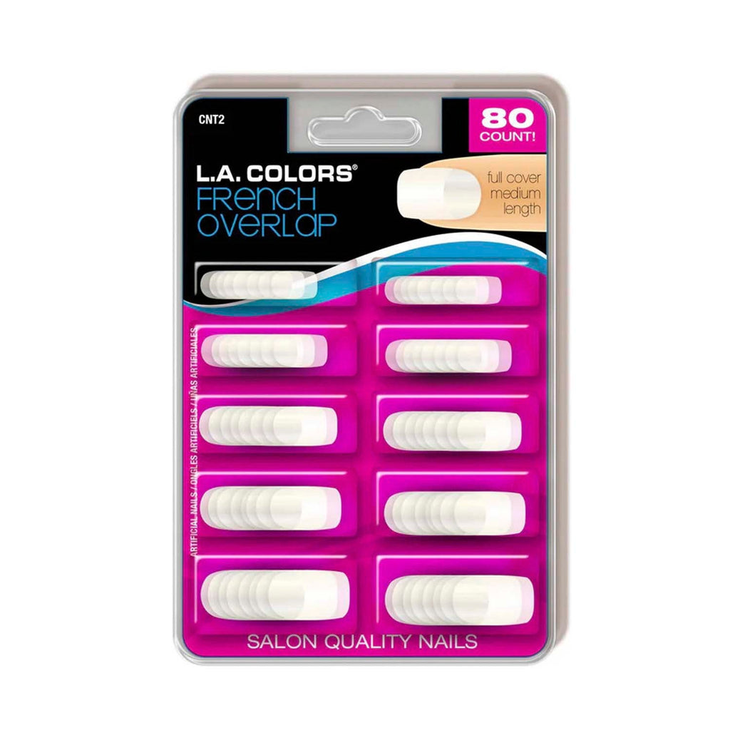 La Colors French Overlap Nail Tips 80ct - ikatehouse