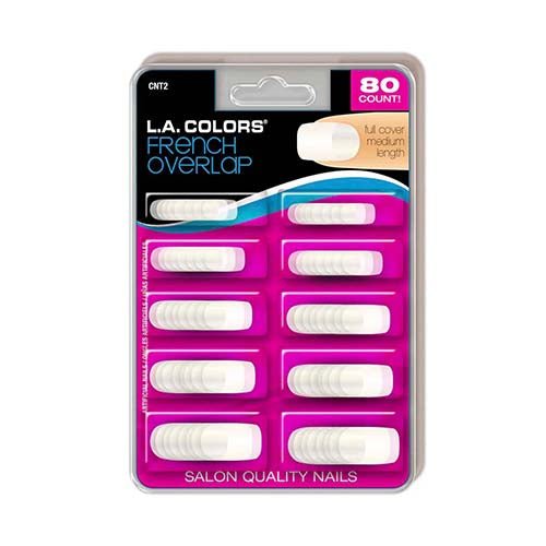 La Colors French Overlap Nail Tips 80ct - ikatehouse