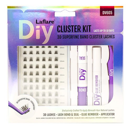 Laflare 3D Superfine Band Cluster Lashes Cluster Kit - ikatehouse