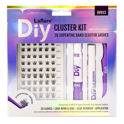 Laflare 3D Superfine Band Cluster Lashes Cluster Kit - ikatehouse