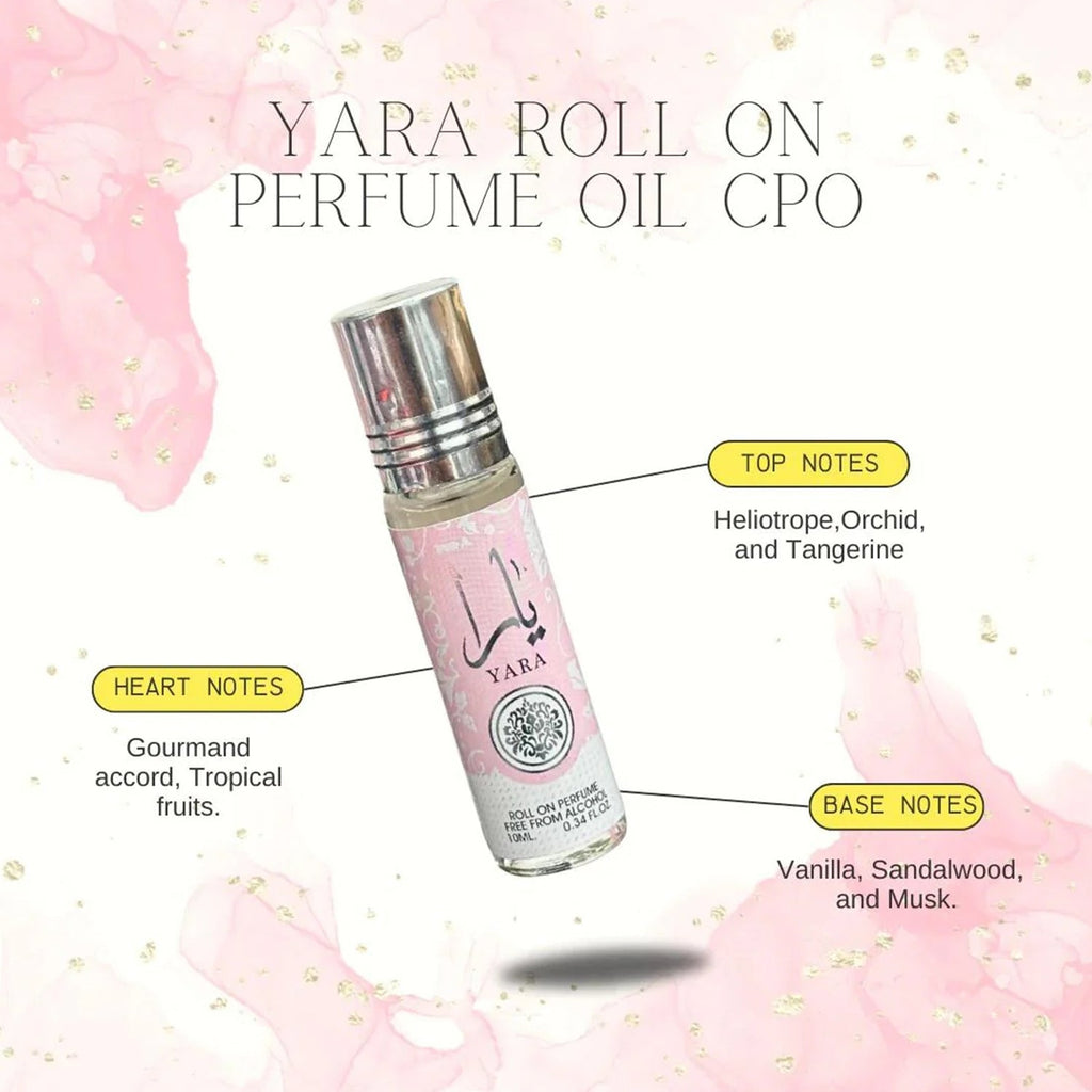 Lattafa Yara Pink Roll On Perfume Oil 0.34oz/ 10ml - ikatehouse