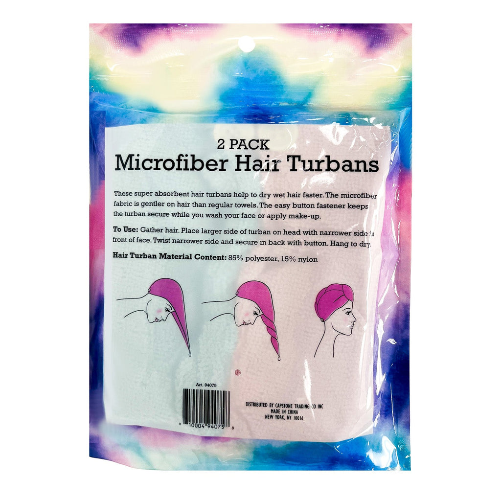 Microfiber Hair Turbans Towel 2pk - ikatehouse