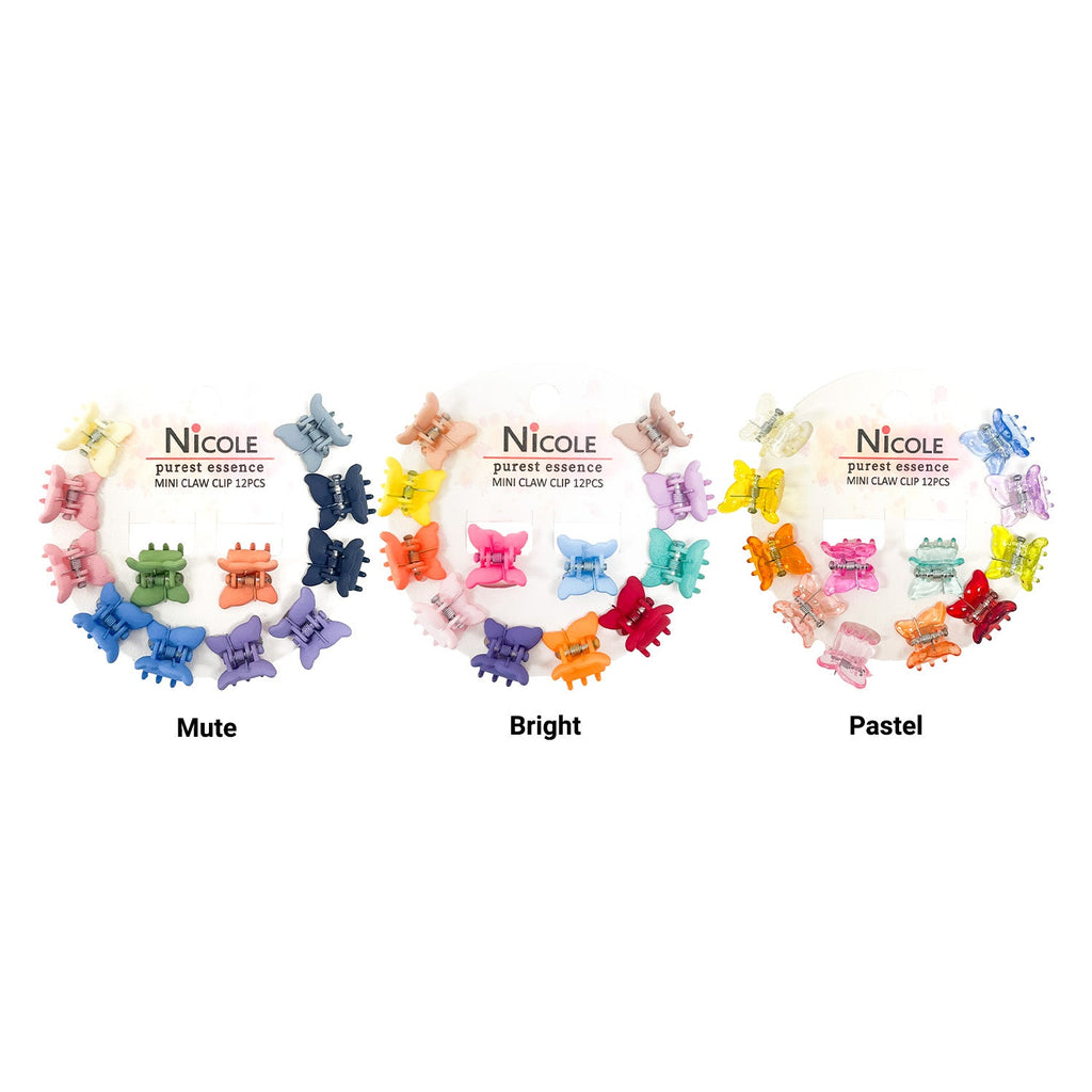 Mini Butterfly Hair Clip 12pcs - ikatehouse