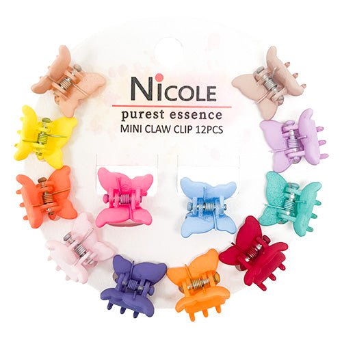 Mini Butterfly Hair Clip 12pcs - ikatehouse