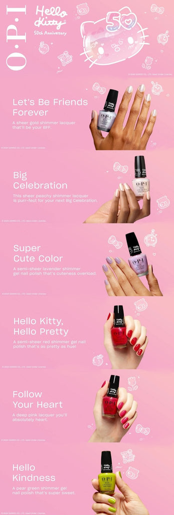 OPI Hello Kitty Nail Lacquer Collection 15ml/ 0.5oz - ikatehouse