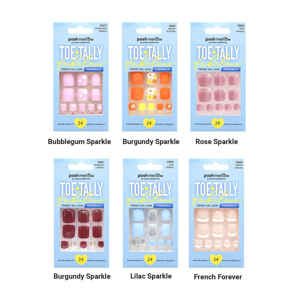 Posh Mellow Toenail Salon Quality 24 Nails - ikatehouse