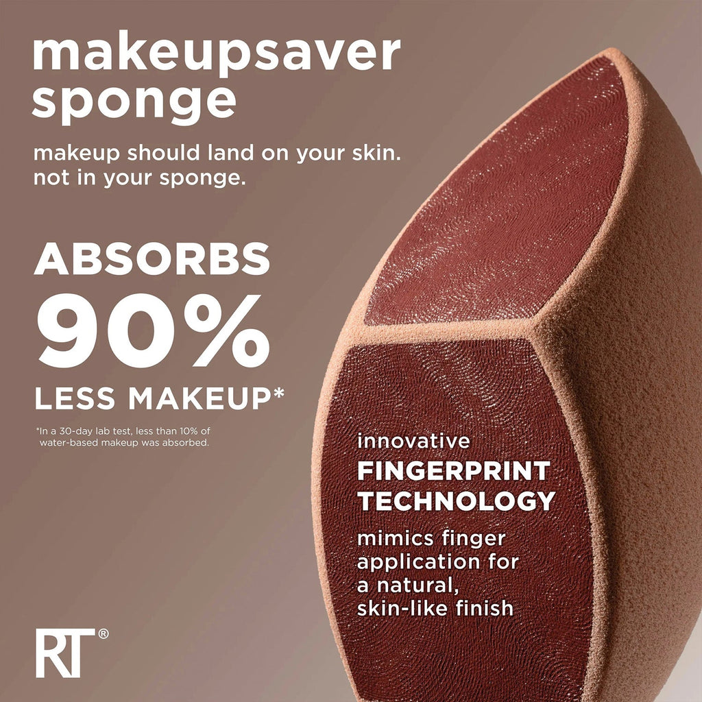 Real Techniques Absorbs 90% Less Makeupsaver Sponge - ikatehouse