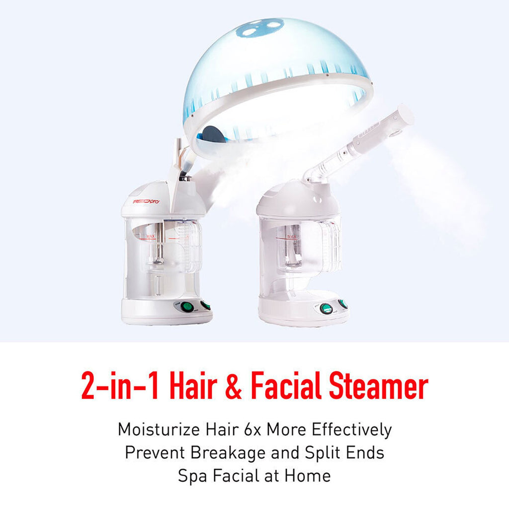 Red Pro Hair Therapy Steamer 2 in 1 Hair and Facial Steamer - ikatehouse