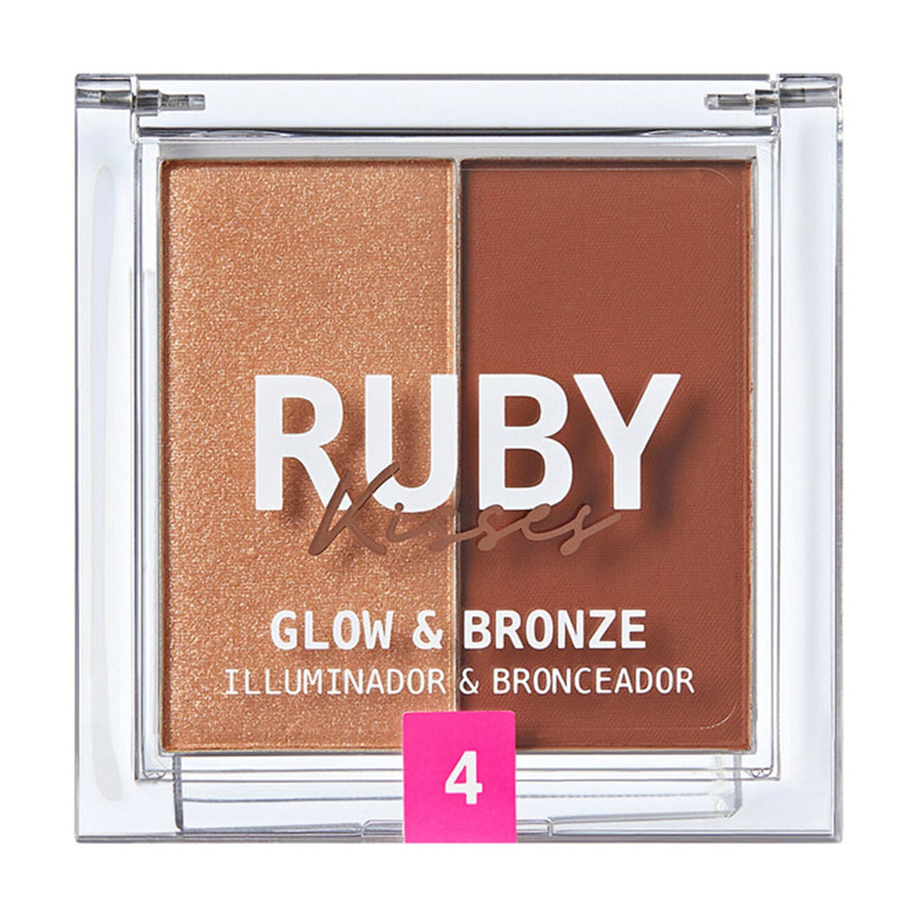 Ruby Kisses Glow & Bronze Duo Highlighter Bronzer - ikatehouse