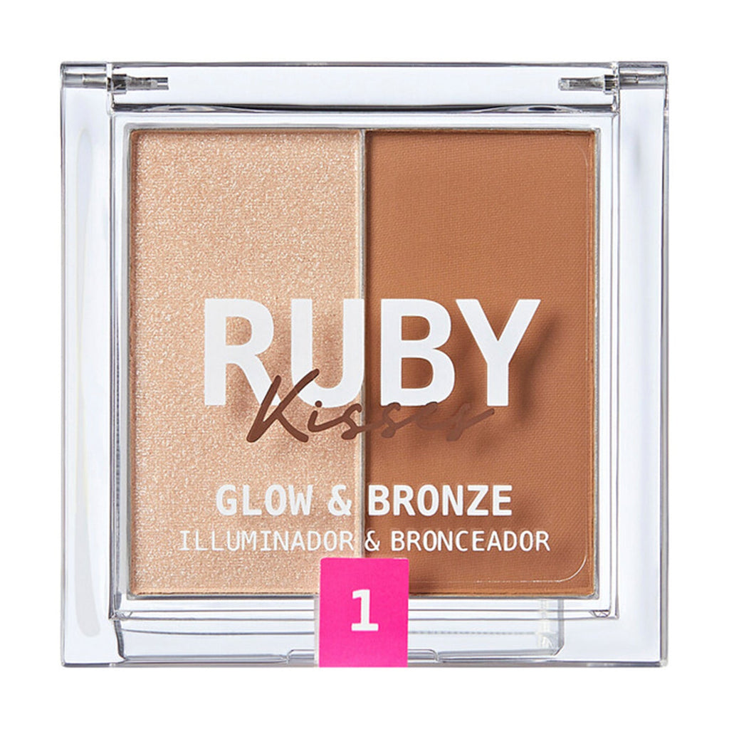 Ruby Kisses Glow & Bronze Duo Highlighter Bronzer - ikatehouse