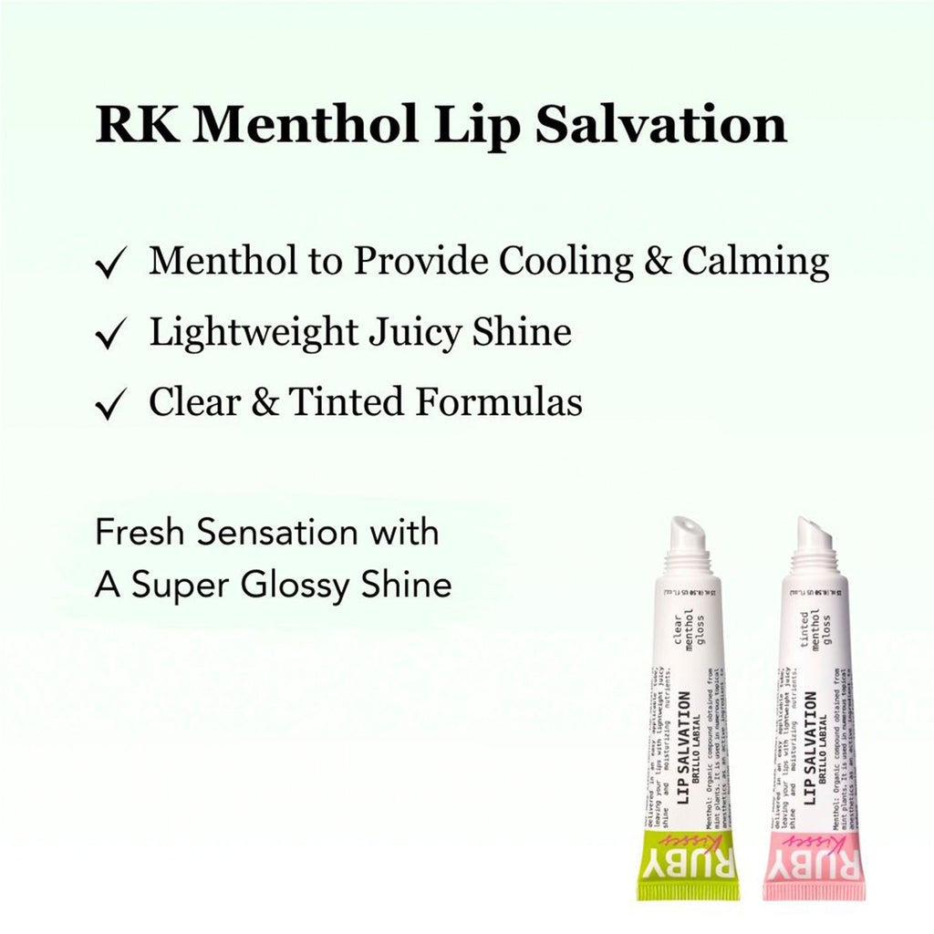 Ruby Kisses Lip Salvation Menthol Gloss 0.5oz/15ml - ikatehouse