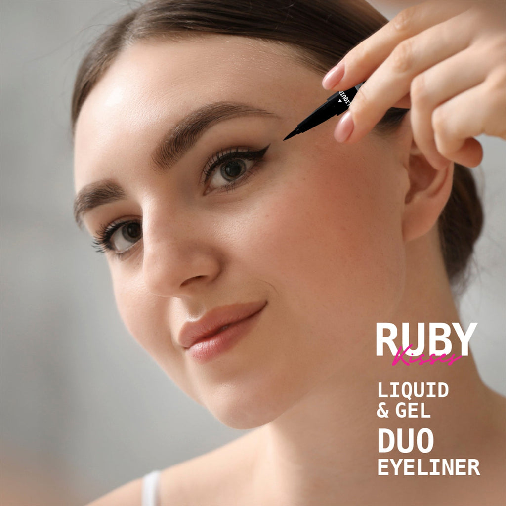 Ruby Kisses Liquid & Gel Duo Eyeliner Black - ikatehouse