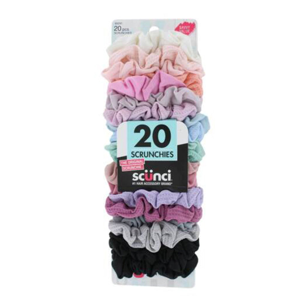 Scunci The Original Super Comfy Waffle Knit Scrunchie 20pcs - ikatehouse