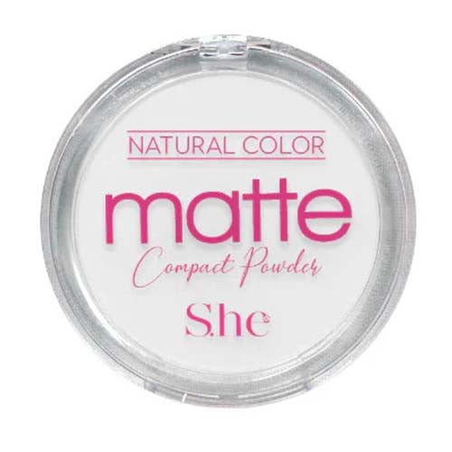 S.he Makeup Matte Compact Setting Powder 0.38oz/11g - ikatehouse