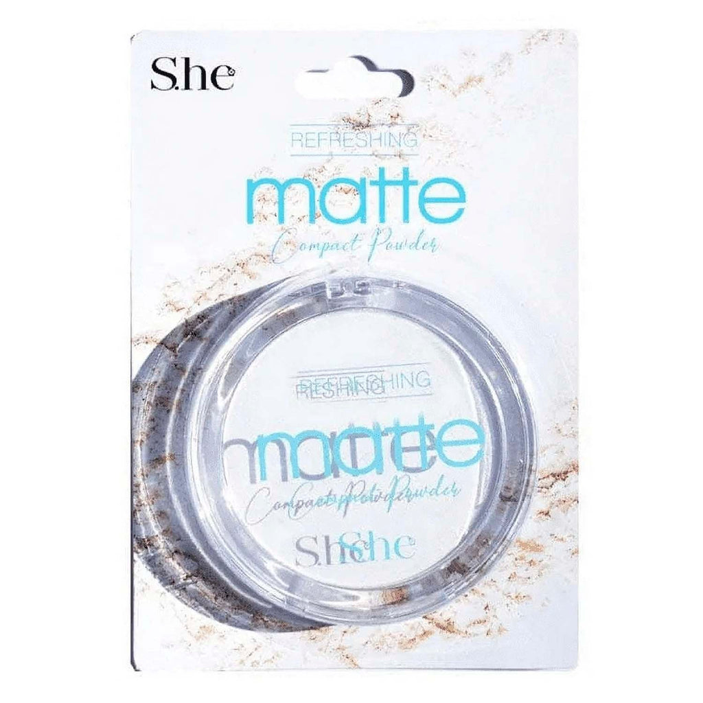 S.he Makeup Matte Compact Setting Powder 0.38oz/11g - ikatehouse